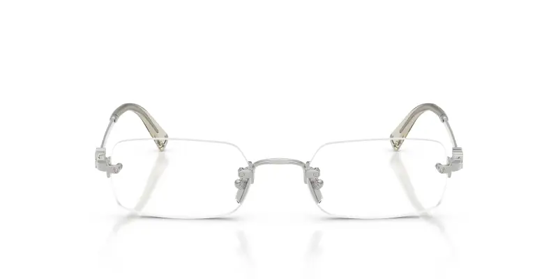 Donna MU 50YV 1BC1O1 Montature da vista Metallo Argento Trasparente Squadrata Normale miniatura 3