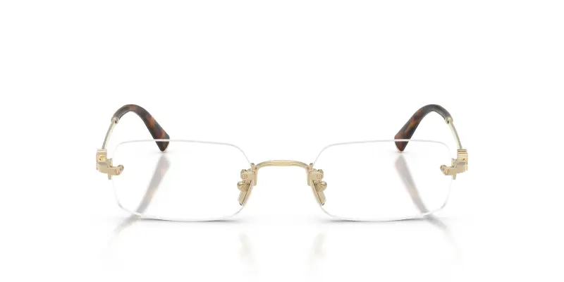 Donna MU 50YV ZVN1O1 Montature da vista Metallo Oro Trasparente Squadrata Normale miniatura 3