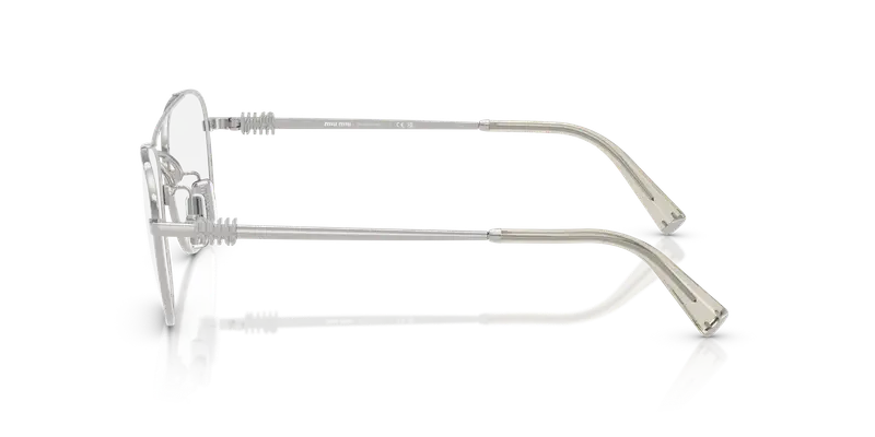 Miu Miu Donna MU 51WV 1BC1O1 Montature da vista Metallo Argento Trasparente Squadrata Normale miniatura 3