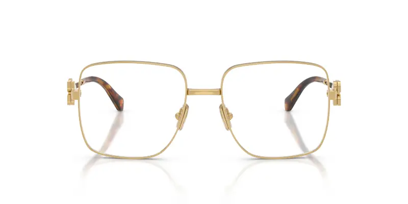 Donna MU 51XV 5AK1O1 Montature da vista Metallo Oro Trasparente Squadrata Normale miniatura 3