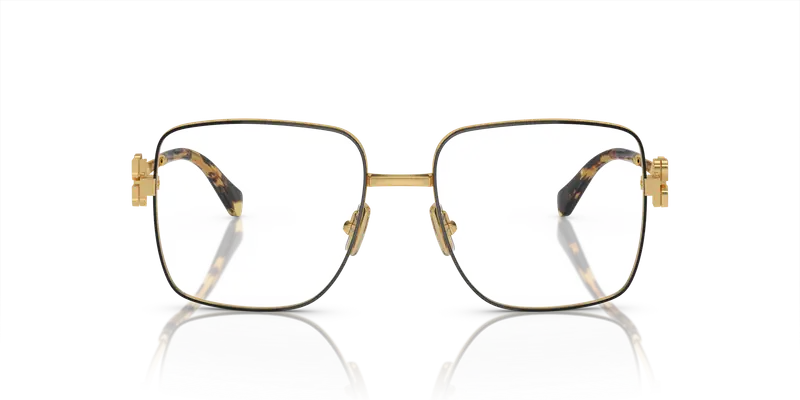 Miu Miu Donna MU 51XV KUI1O1 Montature da vista Metallo Nero Trasparente Squadrata Normale miniatura 2