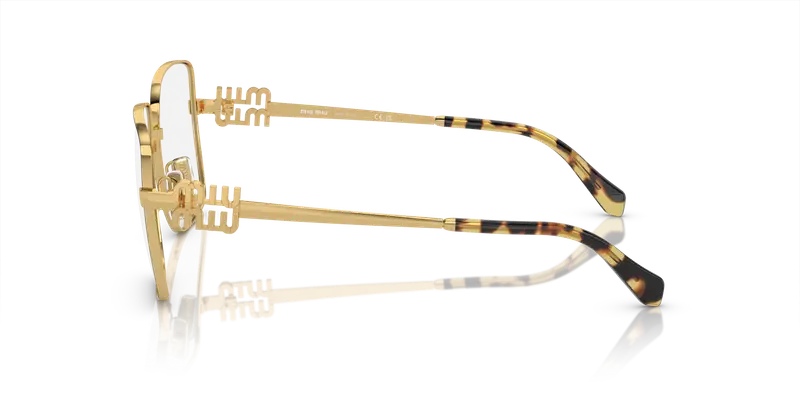 Miu Miu Donna MU 51XV KUI1O1 Montature da vista Metallo Nero Trasparente Squadrata Normale miniatura 3