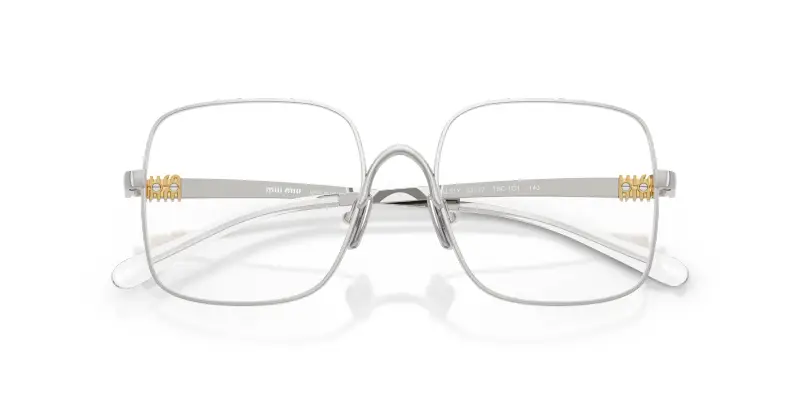 Donna MU 51YV 1BC1O1 Montature da vista Metallo Argento Trasparente Squadrata Normale miniatura 2