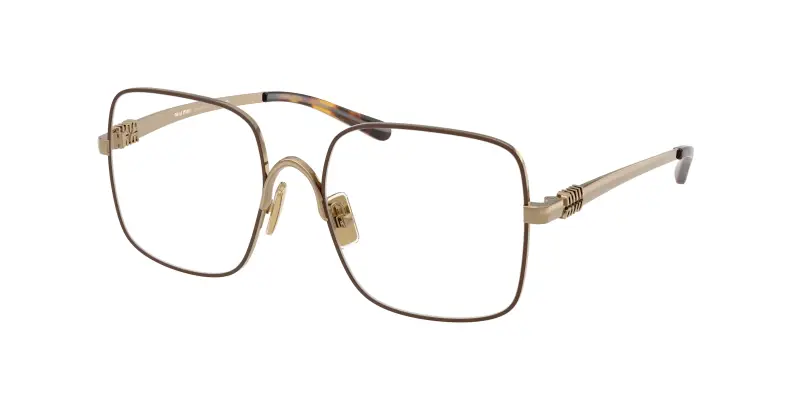 Donna MU 51YV 24H1O1 Montature da vista Metallo Marrone Trasparente Squadrata Normale