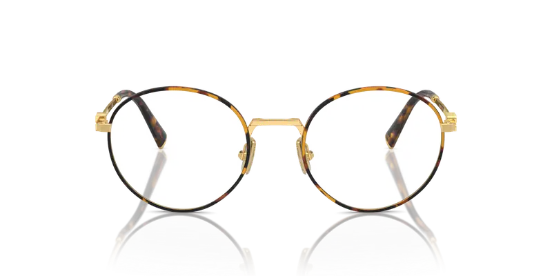 Miu Miu Donna MU 52XV 14U1O1 Montature da vista Metallo Tartaruga Trasparente Rotonda Normale miniatura 2