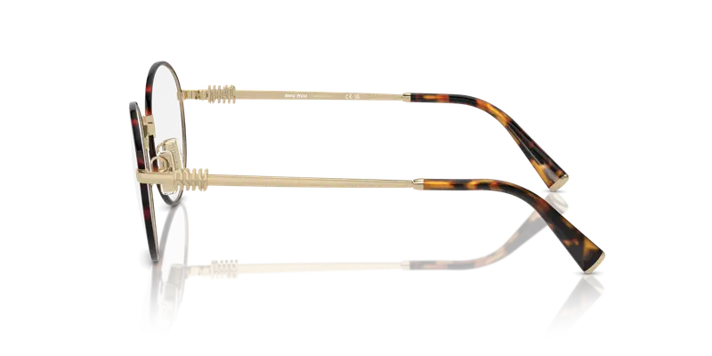 Miu Miu Donna MU 52XV 15U1O1 Montature da vista Metallo Havana Trasparente Rotonda Normale miniatura 3