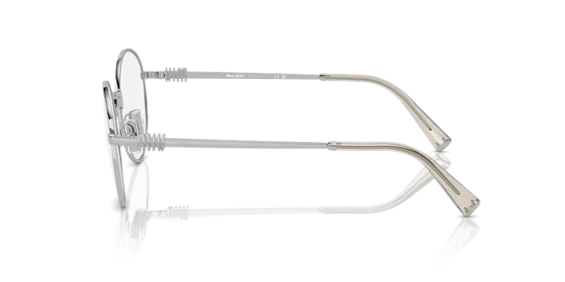Miu Miu Donna MU 52XV 1BC1O1 Montature da vista Metallo Argento Trasparente Rotonda Normale miniatura 3