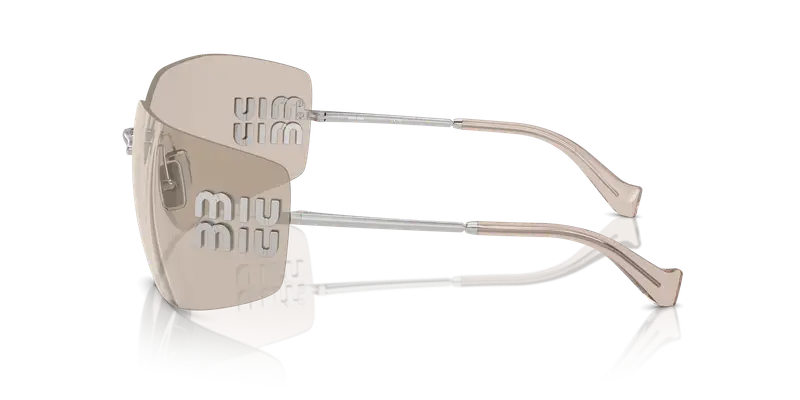 Miu Miu Occhiali da sole Donna Argento 836686 miniatura 3