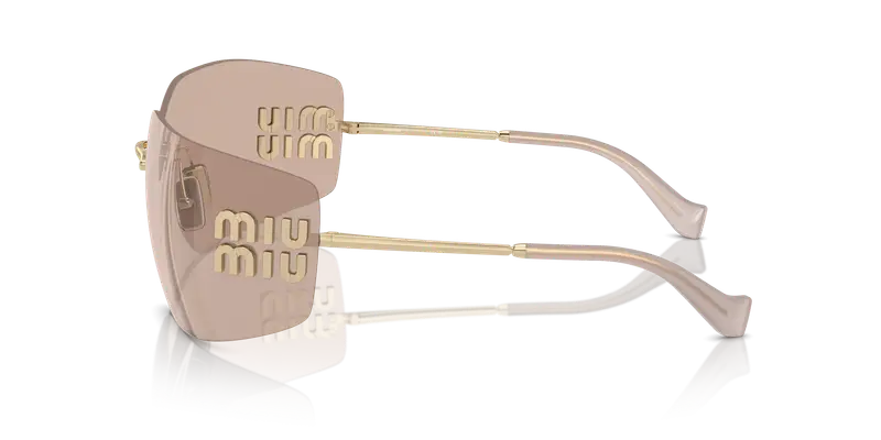 Miu Miu Occhiali da sole Donna Oro Rosa 836687 miniatura 3