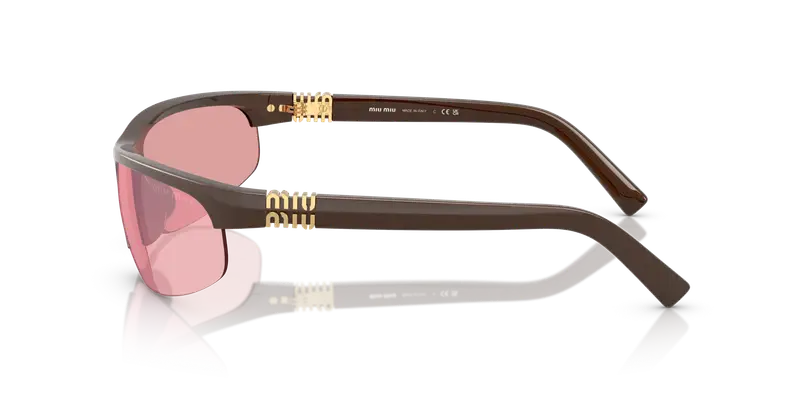 Miu Miu Occhiali da sole Donna Marrone 844953 miniatura 3