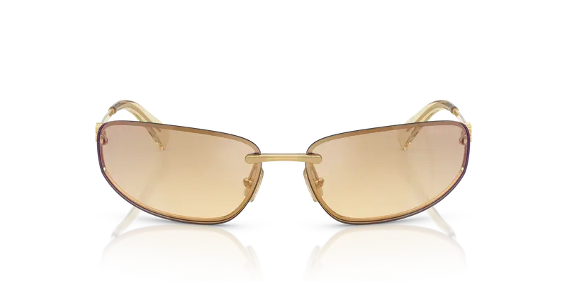 Miu Miu Occhiali da sole Donna Oro 844961 miniatura 2