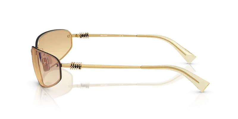 Miu Miu Occhiali da sole Donna Oro 844961 miniatura 3