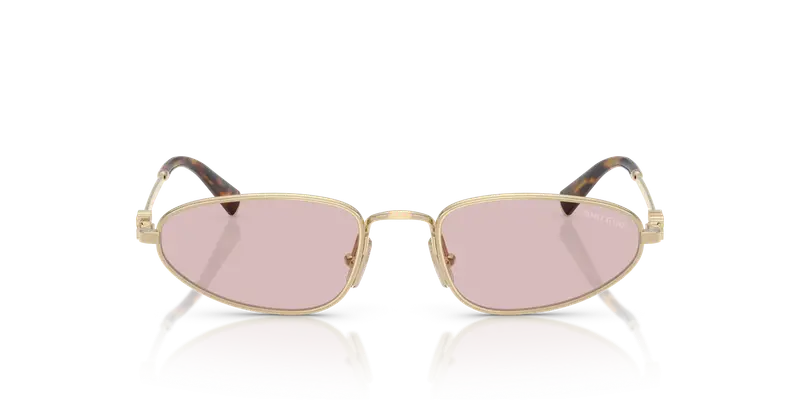 Miu Miu Occhiali da sole Donna Oro Rosa 845895 miniatura 2