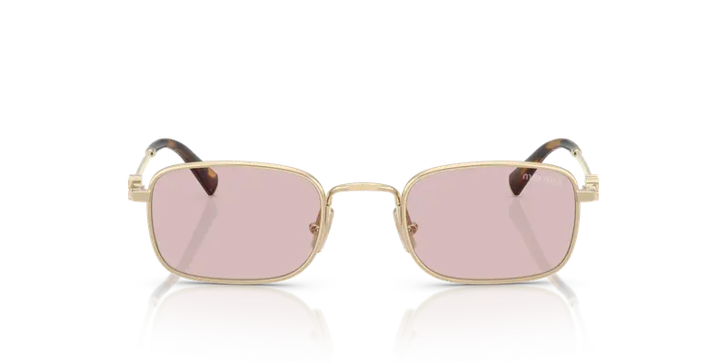 Miu Miu Occhiali da sole Donna Oro Rosa 845904 miniatura 2