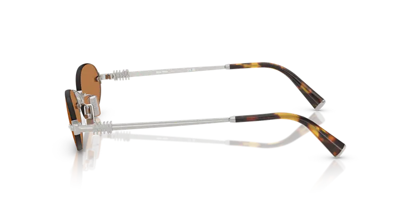 Miu Miu Occhiali da sole Donna Argento 847779 miniatura 3