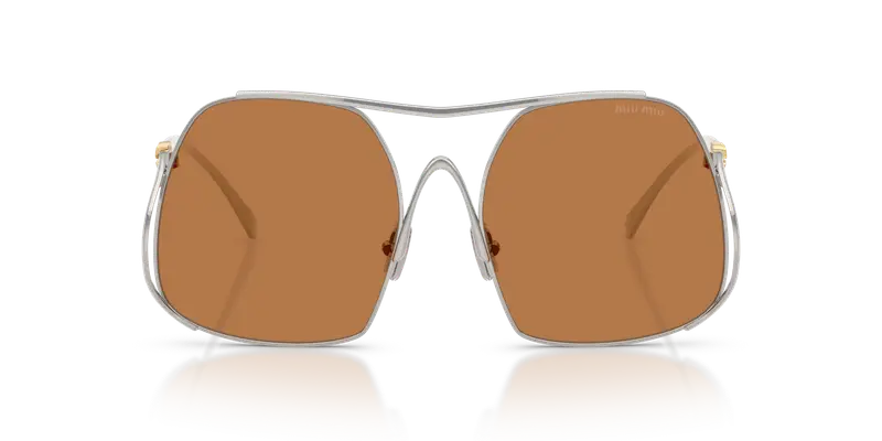 Miu Miu Occhiali da sole Donna Argento 847792 miniatura 2