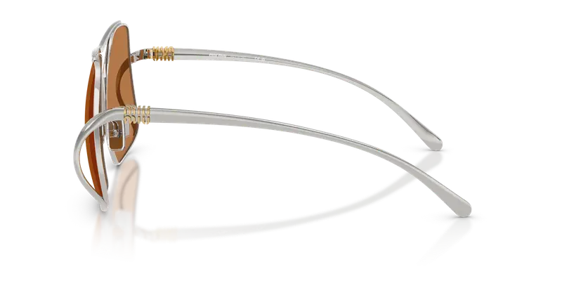 Miu Miu Occhiali da sole Donna Argento 847792 miniatura 3