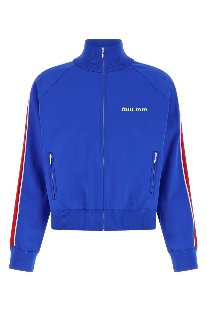 Felpa Ricamo Logo Blu