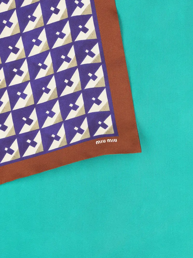 Foulard Stampato In Seta MULTICOLOR miniatura 2