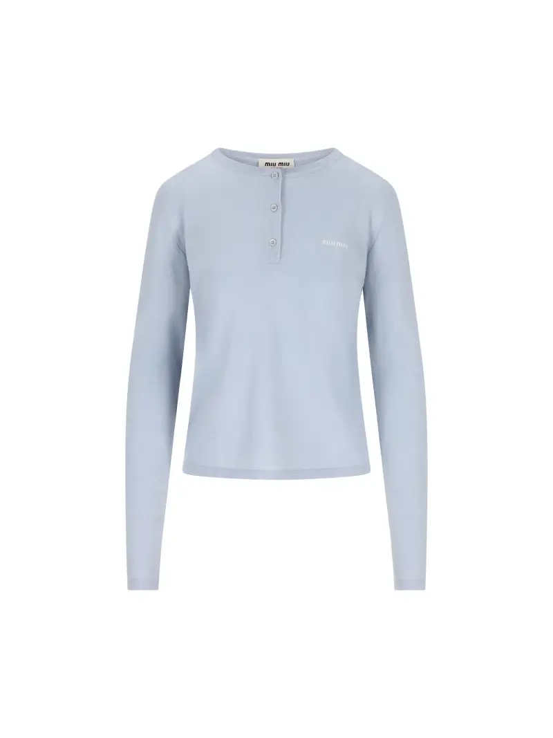 Maglia Girocollo In Cashmere AZZURRO