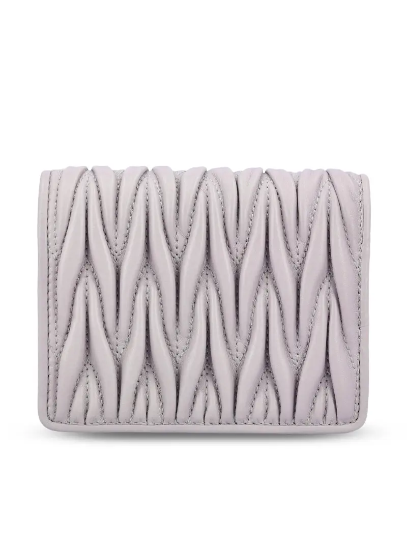 Portafoglio Piccolo in Nappa Matelassé VIOLA miniatura 2