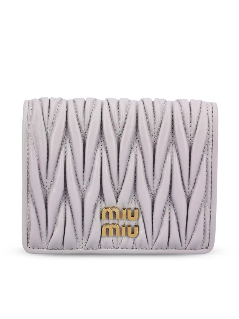 Portafoglio Piccolo in Nappa Matelassé VIOLA