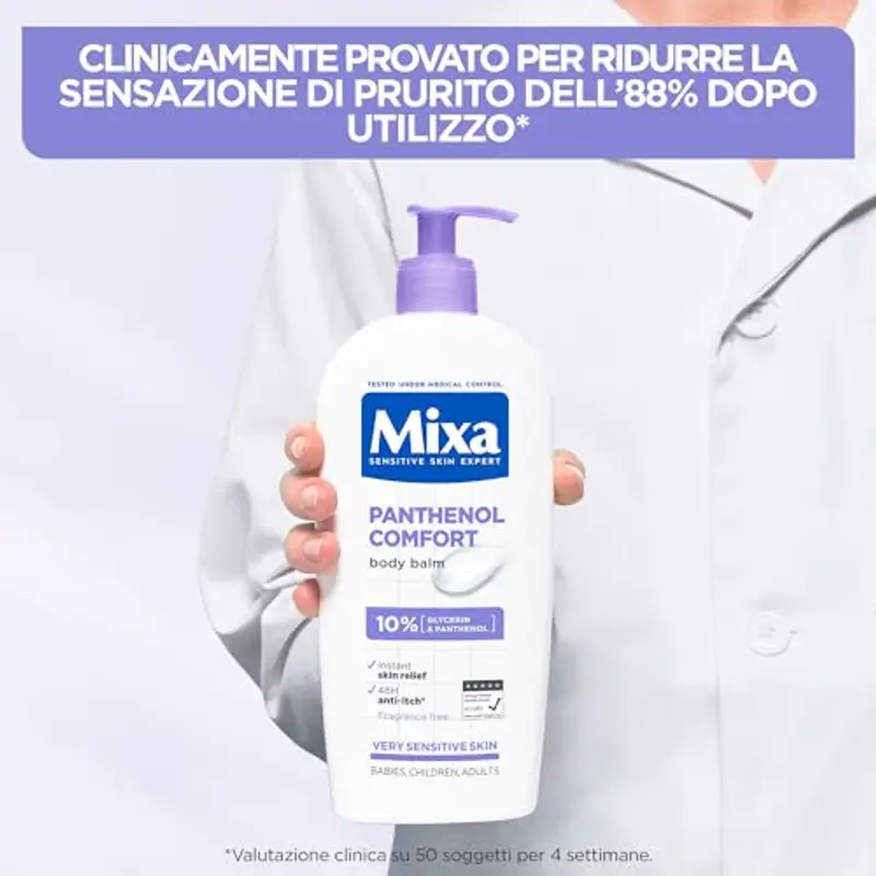 Mixa Crema Lenitiva Protettiva, Per Pelli a Tendenza Atopica, Pelle Lenita e Idratata per 48H, Effetto Anti-Prurito e Anti-Secchezza, Con il 13% di Pantenolo e Glicerina, Panthenol Comfort, 400ml miniatura 2