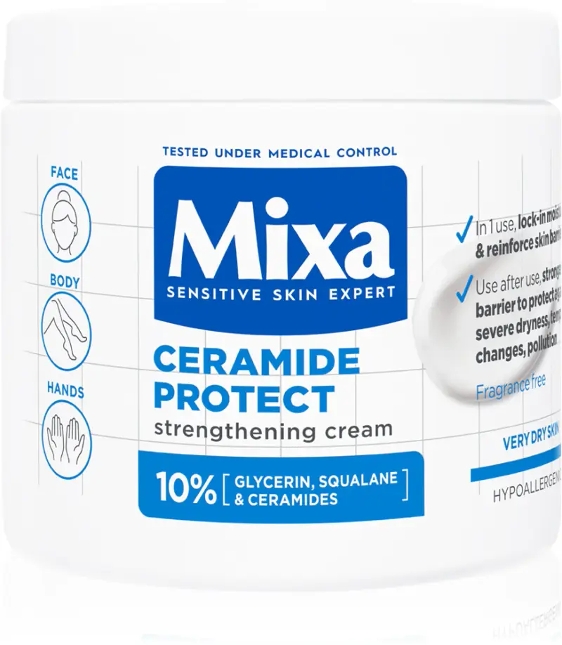 Mixa Sensitive skin expert - Crema corpo 400 ml | Lozione corpo 250 ml - Crema corpo 400 ml - Ceramide protect