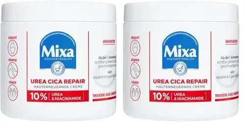 Mixa Urea crema rigenerante per pelle con urea e niacinamidi, per pelle secca, ruvida e irregolare, ripara e leviga,