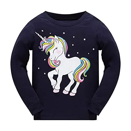 MIXIDON Bambine 2 Pezzi Pigiama a Maniche Lunghe per Ragazze Pajama Set 100% Cotone 2 miniatura 2