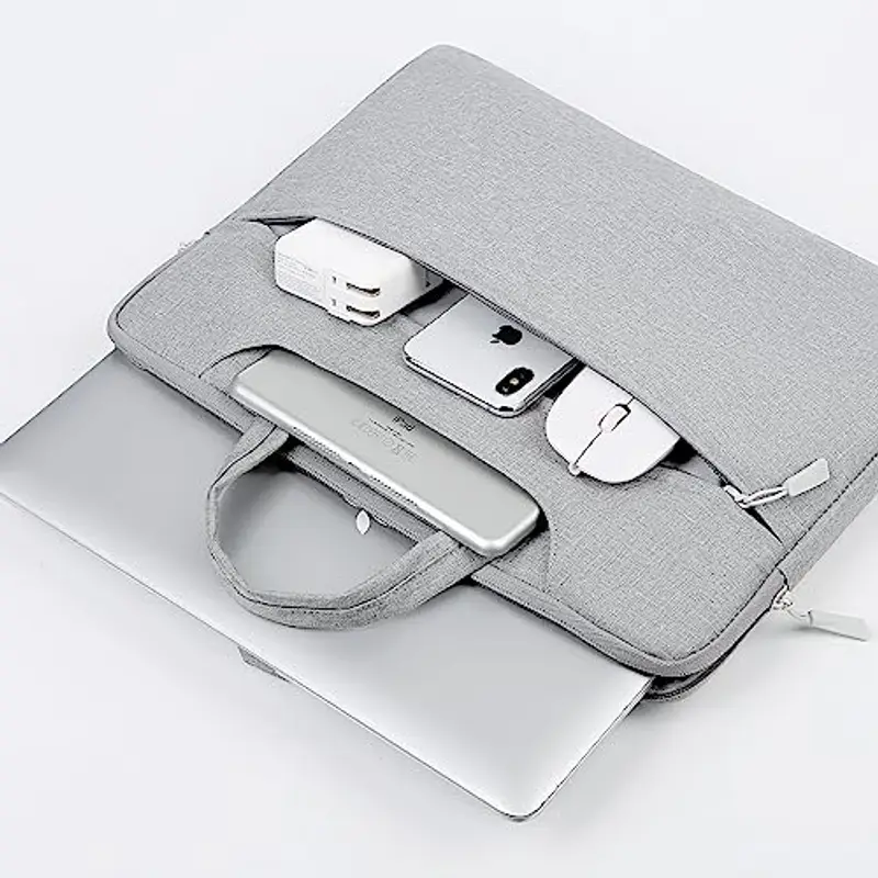 Mixroom - Borsa per PC Portatile porta Computer Custodia Zaino Laptop Custodia Notebook 14" Pollici per Lavoro Scuola Ufficio Z29 Grigio miniatura 3