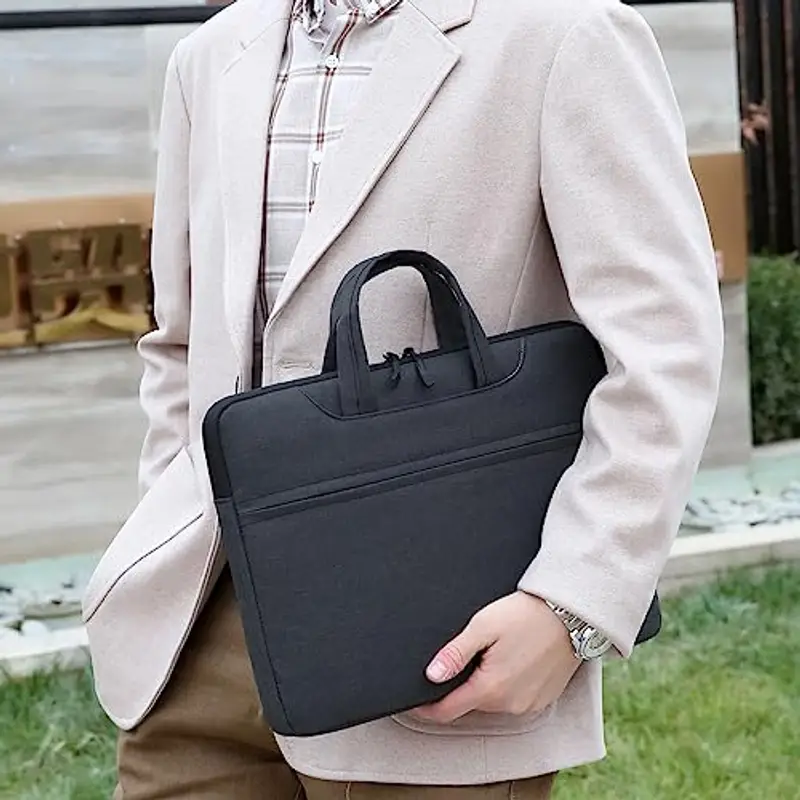 Mixroom - Borsa per PC Portatile porta Computer Custodia Zaino Laptop Custodia Notebook 14" Pollici per Lavoro Scuola Ufficio Z29 Nero miniatura 3