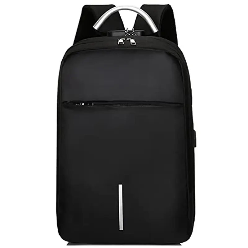 Mixroom Zaino porta PC Antifurto Nero per Computer Portatile Laptop Lavoro Borsa Notebook Fino 15" con Attacco USB e Foro Auricolare Z4 miniatura 2