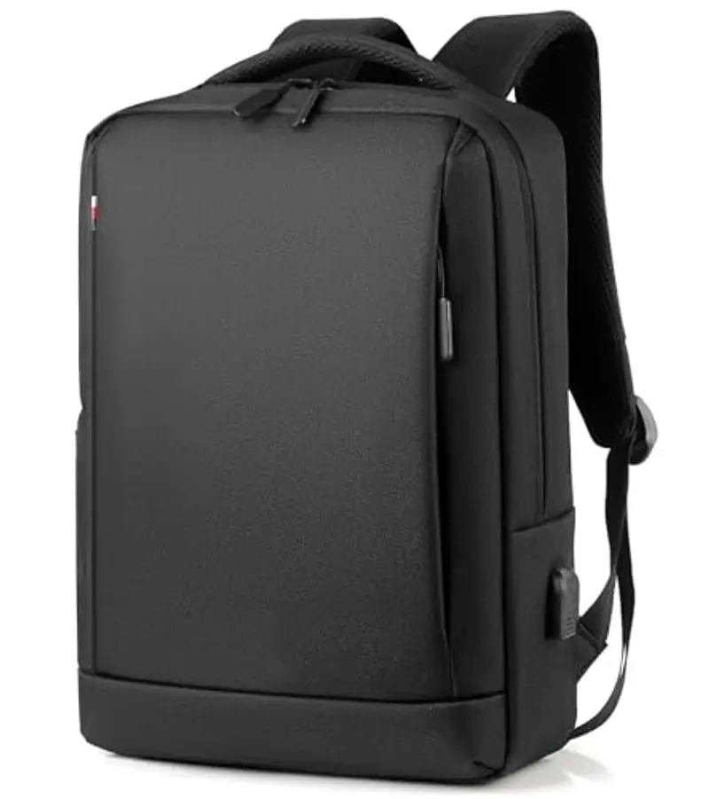 Mixroom - Zaino Porta PC Uomo Borsa per Computer Portatile Custodia Laptop Notebook 15.6" Con Attacco USB Casual Scuola Viaggio Z33 Nero