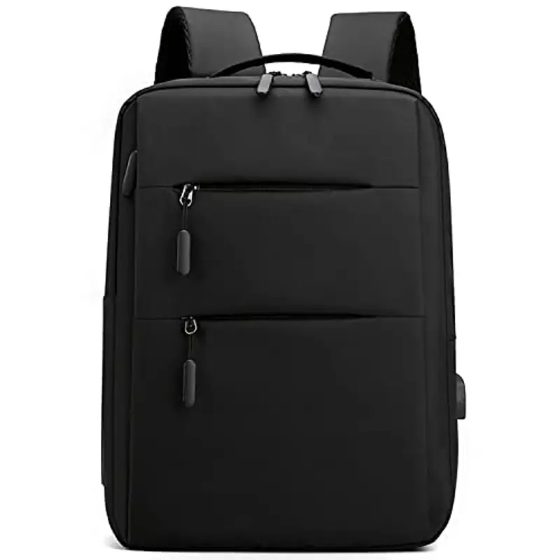 Mixroom - Zaino Porta PC Uomo Laptop Borsa per PC Portatile Custodia Computer Notebook 15" Con Porta USB Nero Z1 miniatura 2