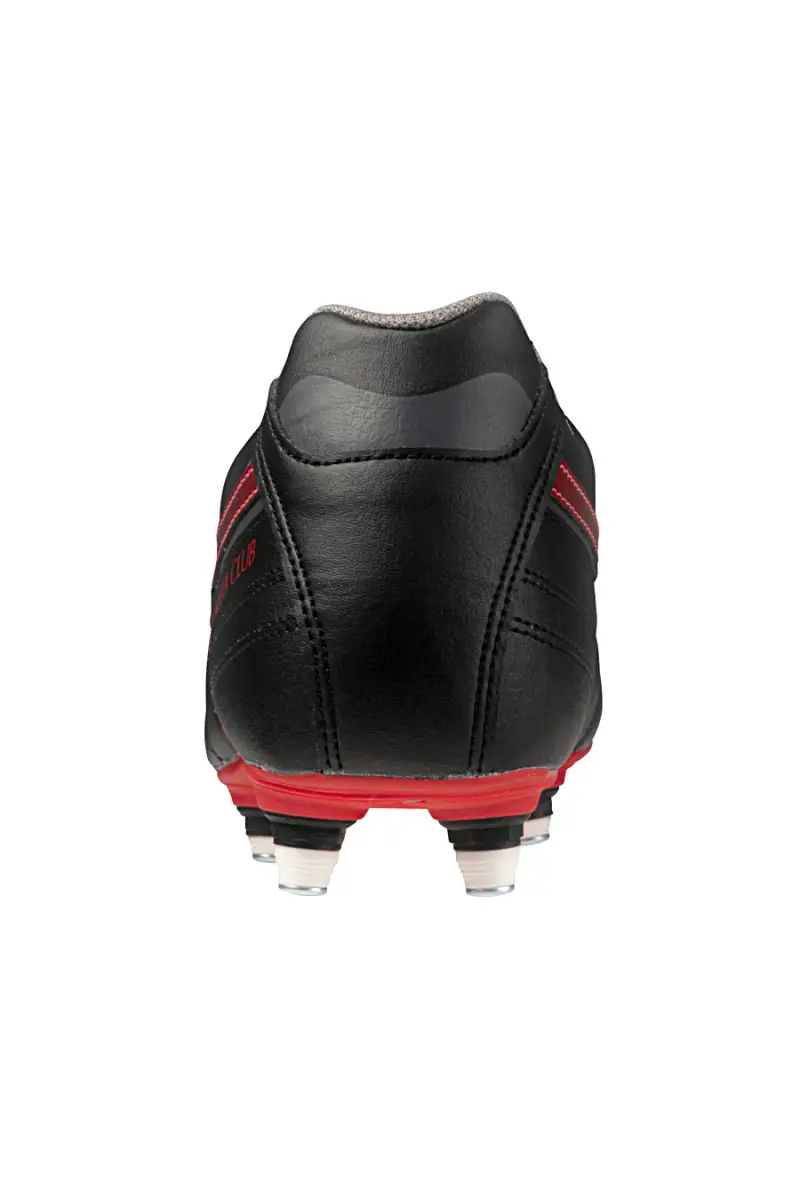 Scarpe da calcio nere e rosse con tacchetti avvitabili Mizuno Morelia II Club SI [NERO miniatura 5