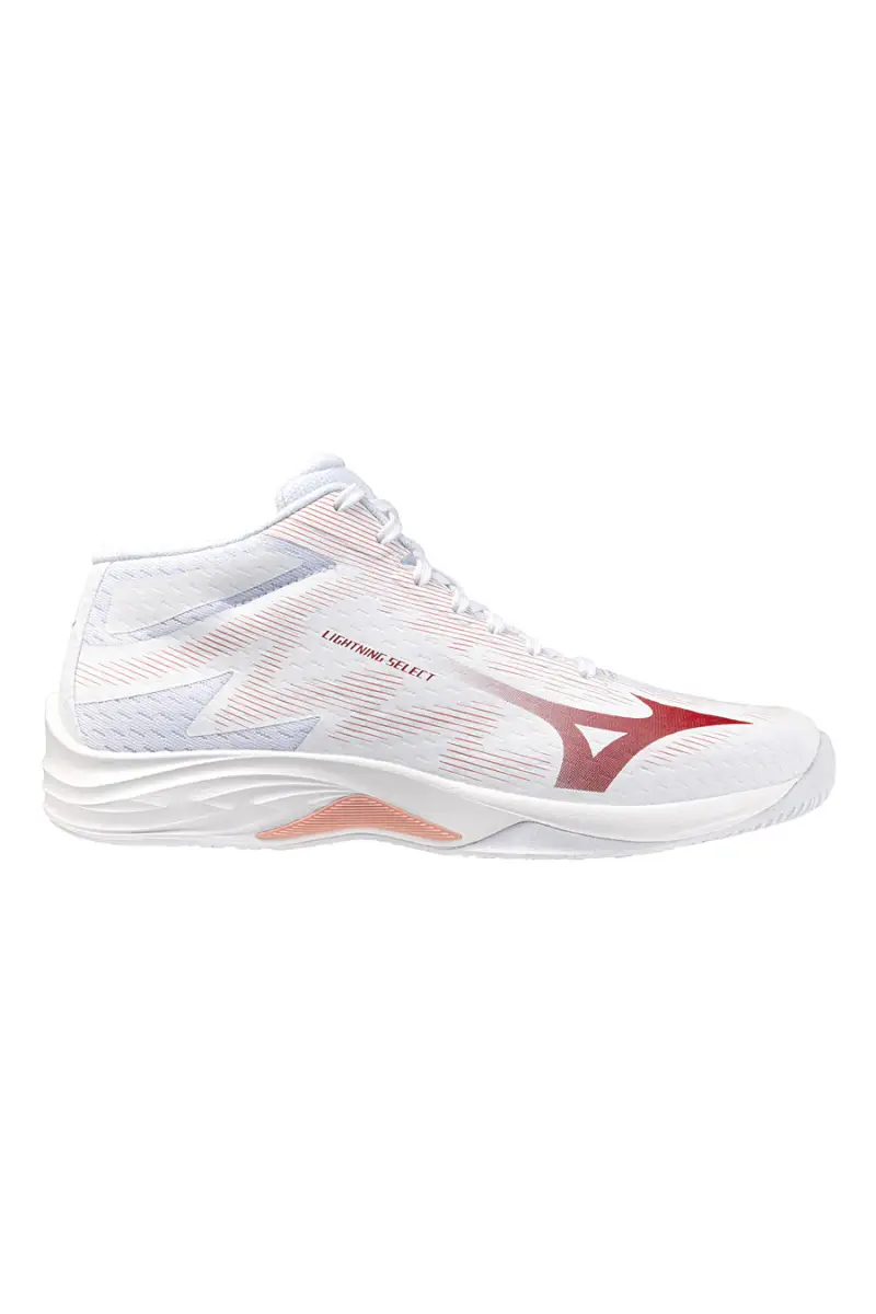 Scarpe da volley bianche mid in mesh traspirante Mizuno Lightning Select Mid [BIANCO]
