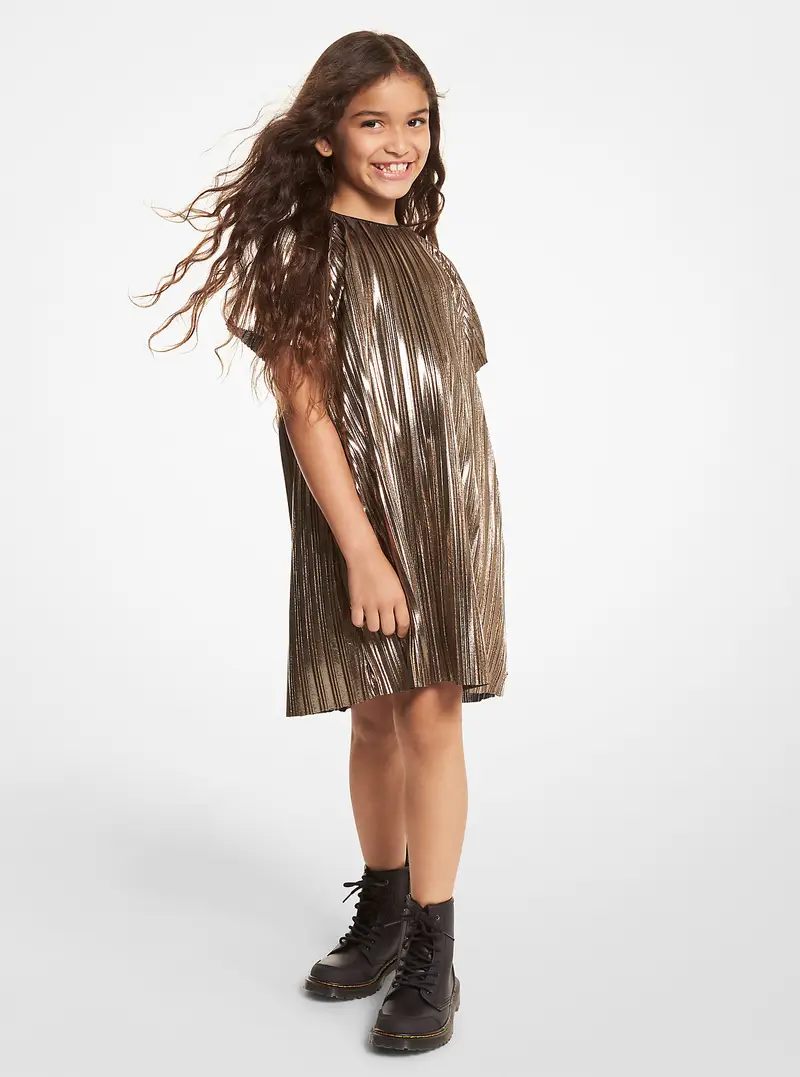 MK Abito a pieghe in lamé - Oro - Michael Kors