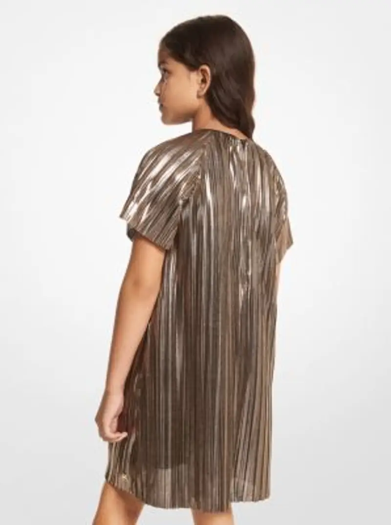 MK Abito a pieghe in lamé - Oro - Michael Kors miniatura 2