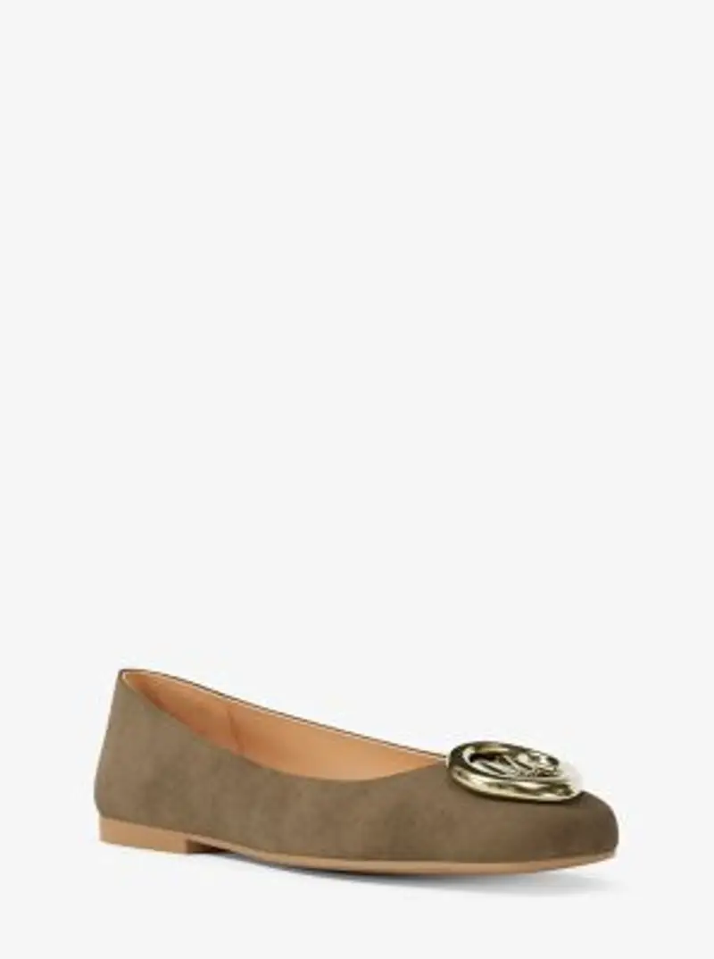 MK Ballerina Milan in pelle scamosciata - Naturale - Michael Kors miniatura 2