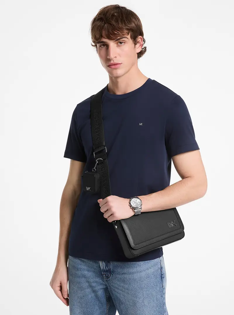 Michael Kors Mens Borsa a tracolla Nero 935646 miniatura 2