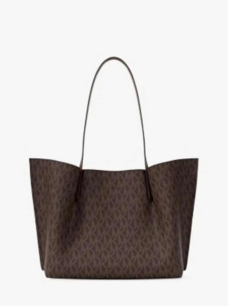 MK Borsa tote Emilia grande con stampa logo - Marrone - Michael Kors miniatura 2