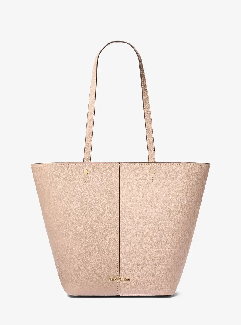 MK Borsa tote Flora grande in pelle e stampa logo - Rosa - Michael Kors miniatura 2