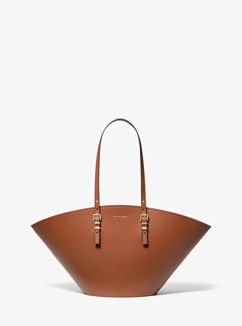 MK Borsa tote Isa grande in pelle - Marrone - Michael Kors