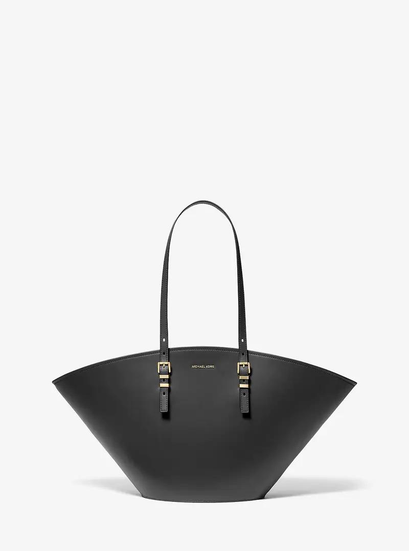 MK Borsa tote Isa grande in pelle - Nero - Michael Kors