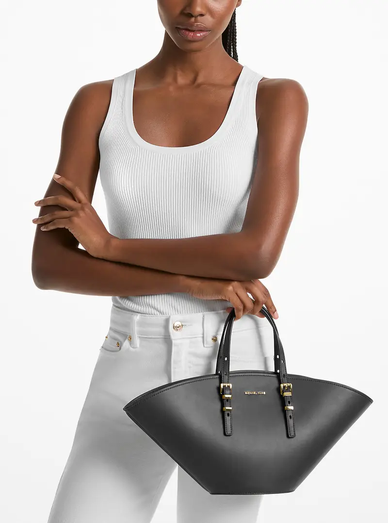 MK Borsa tote Isa piccola in pelle - Nero - Michael Kors miniatura 2