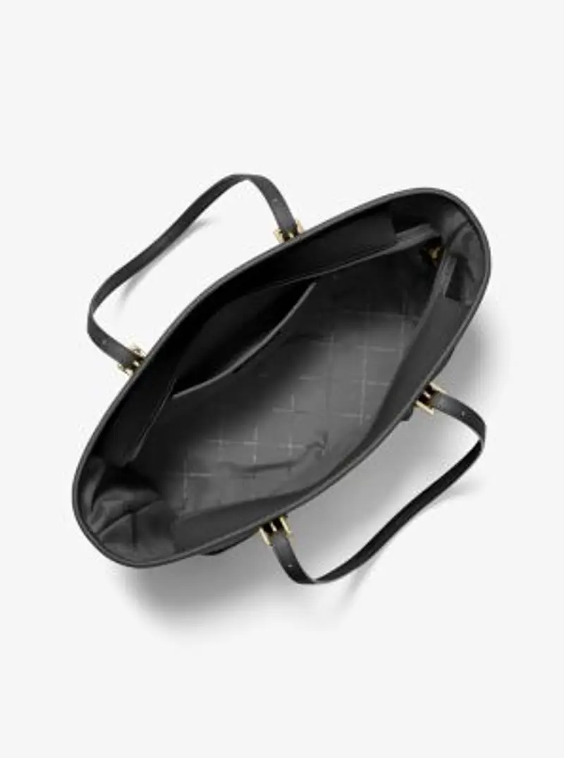 MK Borsa tote Jet Set Travel grande in pelle Saffiano - Nero - Michael Kors miniatura 2