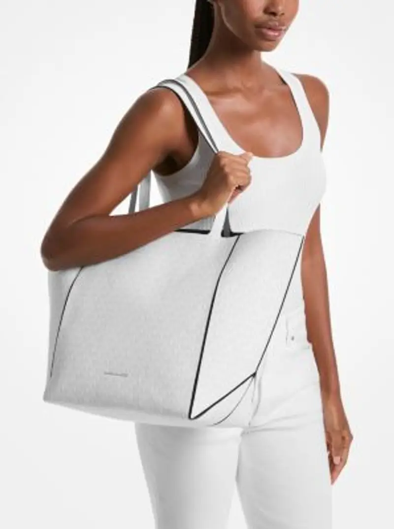 MK Borsa tote Jordi grande con stampa logo - Grigio - Michael Kors miniatura 3