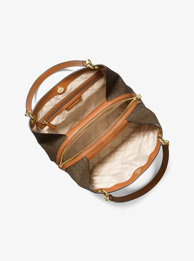 MK Borsa tote Kensington grande con logo - Marrone - Michael Kors miniatura 3