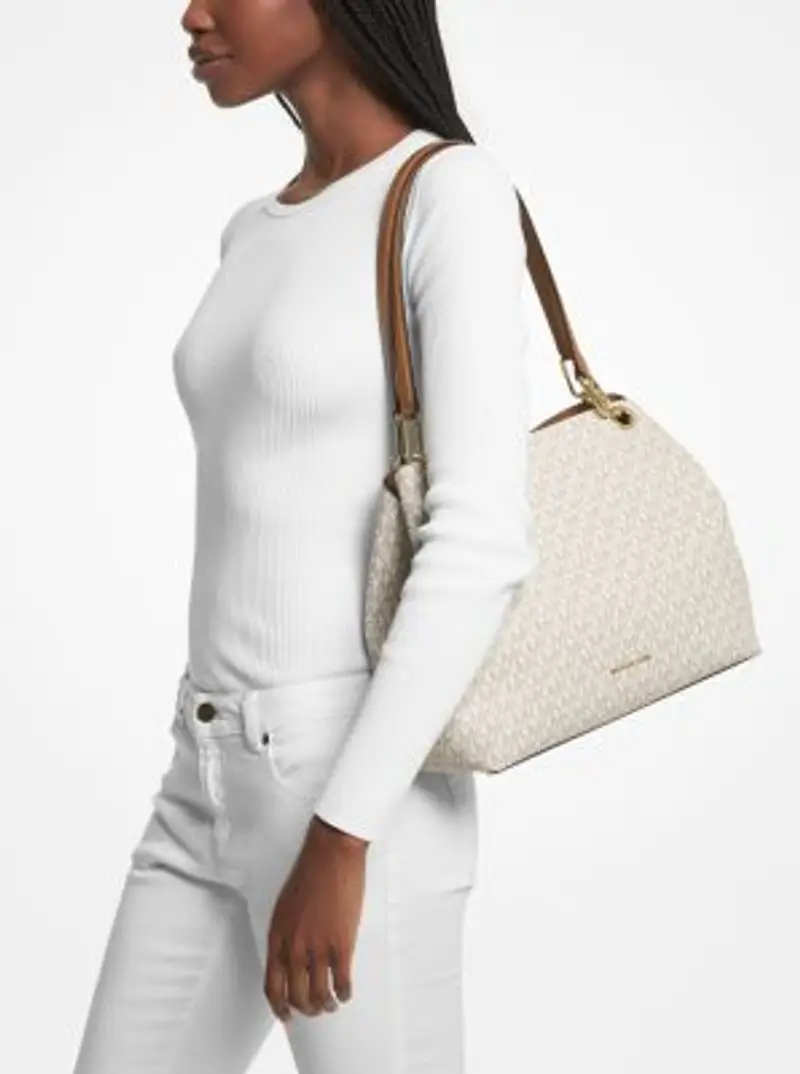 MK Borsa tote Kensington grande con logo - Naturale - Michael Kors miniatura 2